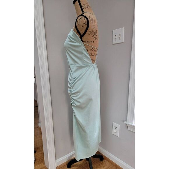 BA&SH Cybile Backless Green Maxi Dress 4 - Picture 10 of 11